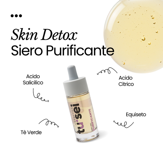 Siero Skin Detox purificante viso - ingredienti naturali per pelli impure