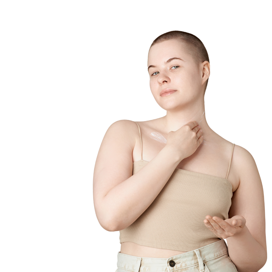 Applicazione crema corpo multifunzione - skincare quotidiana idratante