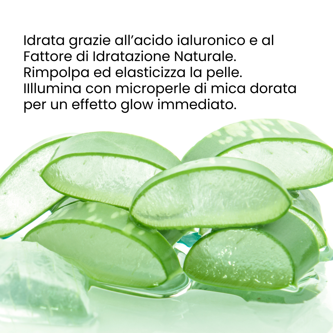 Ingredienti naturali siero oro - cosmetici illuminanti effetto luminoso viso