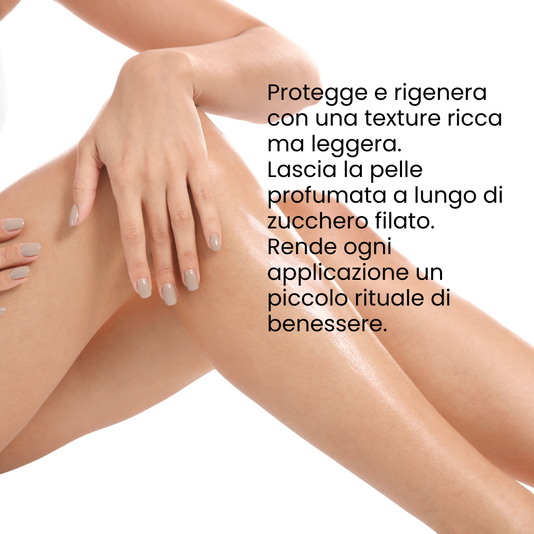 Applicazione burro corpo idratante - skincare corpo profumato Tu Sei