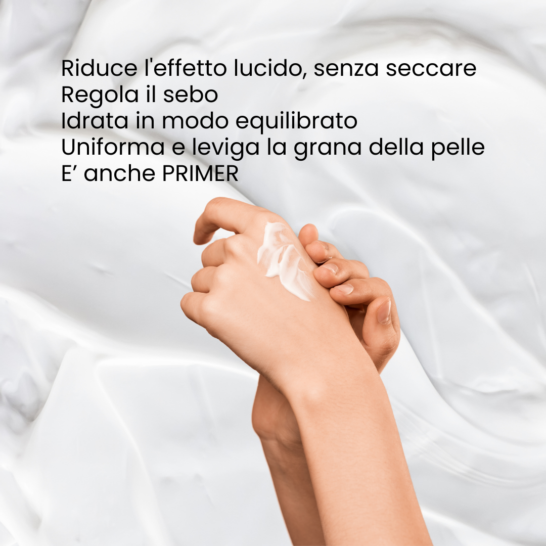 Texture emulsione matte - formula leggera effetto opaco anti-lucidità