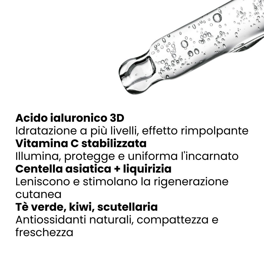Pelle idratata e rimpolpata - risultati siero acido ialuronico 3D