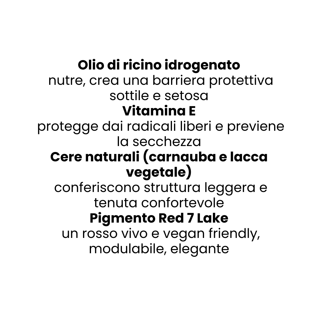 Packaging lip gloss rosso - cosmetici makeup naturali made in Italy