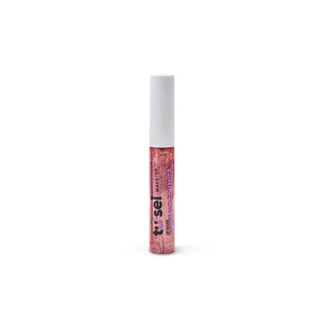 Lip gloss bordeaux con glitter - effetto glamour scintillante labbra 8ml Tu Sei